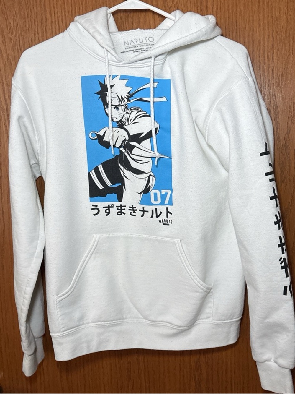 White Graphic Hoodie anime Sweater - Men